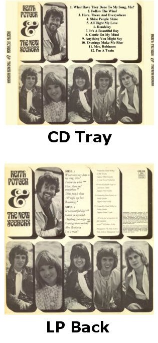 New Seekers CD and LP album back images